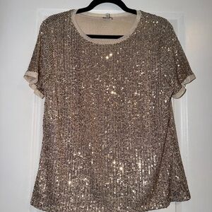 Anne Klein Sequin lined Blouse